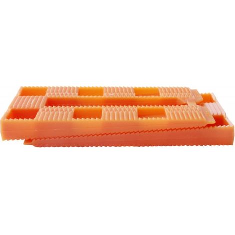 Edma – Cale crantée pour pose terrasse bois – Lot de 30 pièces – Dimensions 80 x 40 x 8 mm – Pour nivellement surfaces extérieures