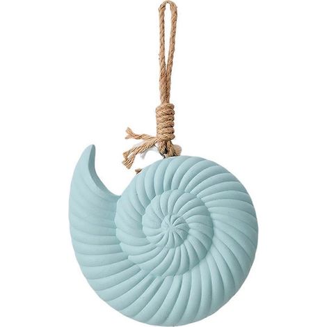 Décoration murale méditerranéenne - Pendentif en bois et coquillage (1/5)