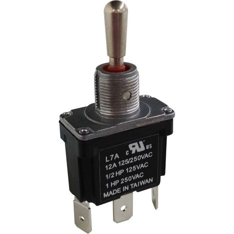 Interrupteur à levier RS PRO, (On)-Off-(On), 1RT, 12 A ( Prix pour 1 )