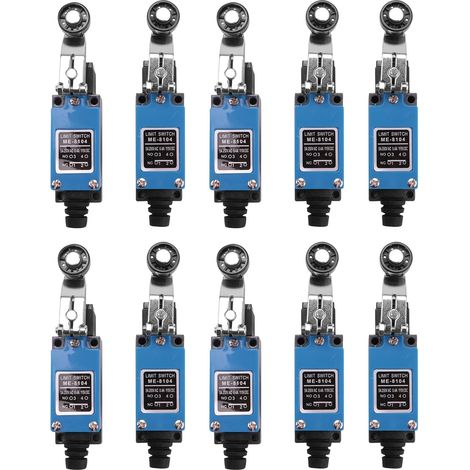 10 PièCes SéRies ME-8104 Interrupteur de Fin de Course de Type de Bras de Rouleau Momentané pour Moulin CNC 5A 250 V ME8104 Mini Interrupteur (1/5)