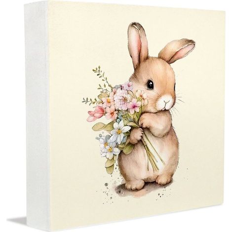 Cadre photo commémoratif en bois, décorations de Pâques pour la maison, panneau en bois pour les papas, Noël, Thanksgiving, Saint-Valentin (1/5)