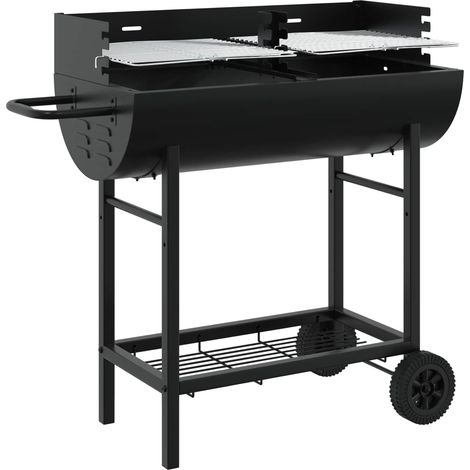 Parrilla de carbón 96,5 x 42,5 x 88,5 cm Negro vidaXL