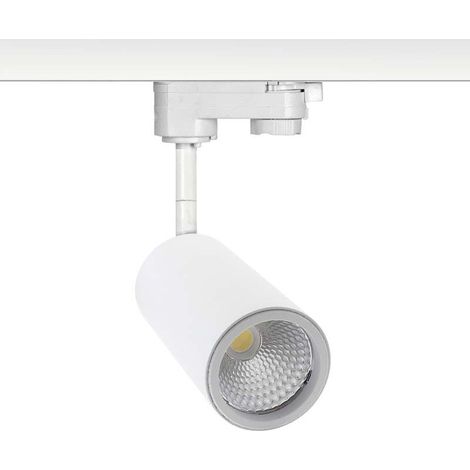 Foco carril Monofásico mini CRONOLUX RAIL LED blanco 9W, Blanco frío