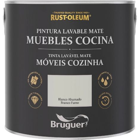 XYLAZEL pintura cocinas blanco ahumado 0.75l lata , Esmalte para muebles en color blanco ahumado Ideal para renovar armarios de la cocina con aspecto rústico Apto para cajo (1/5)