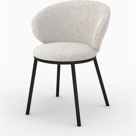 Chaise en tissu beige - ANGÈLE (1/5)