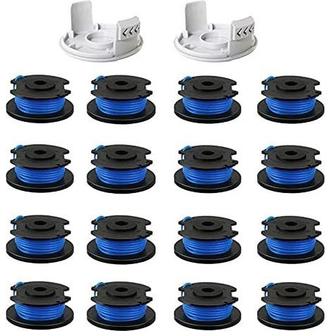AC14RL3A Bobina di filo di ricambio per decespugliatore Ryobi 18V 24V 40V, diametro 0,065 pollici, filo autoalimentante per tagliabordi 522994001 (16 bobine) (1/5)