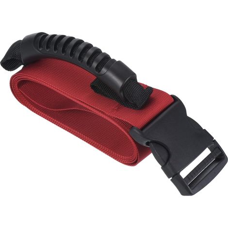 Carry Strap with Handle Adjustable Nylon Belt for Moving Boxes Grocery Luggage Lifting Boxes Red (1/5)