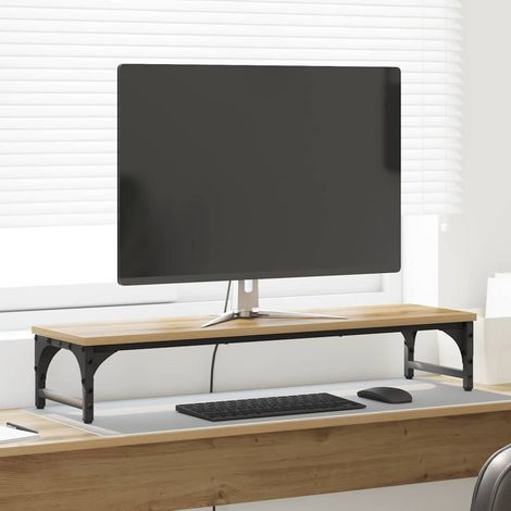 vidaXL Support de moniteur Chêne artisanal 85 x 23 x 15,5 cm
