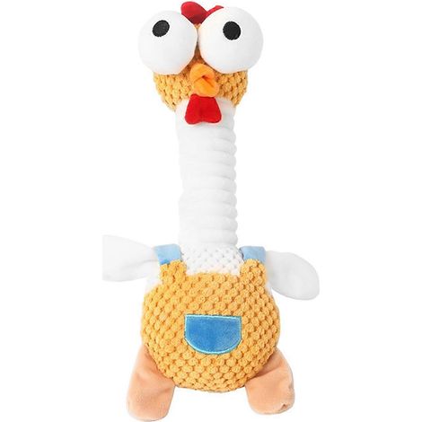 Extended Neck Chicken Peluche jouet – sonore et macher résistant – pour petits chien chiot dentition et Tug-of-War – Bleu (1/5)