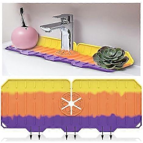 Bac récupérateur de gouttes en silicone pour poignée de robinet, protection anti-éclaboussures pour évier, tapis de robinet en silicone (1/5)