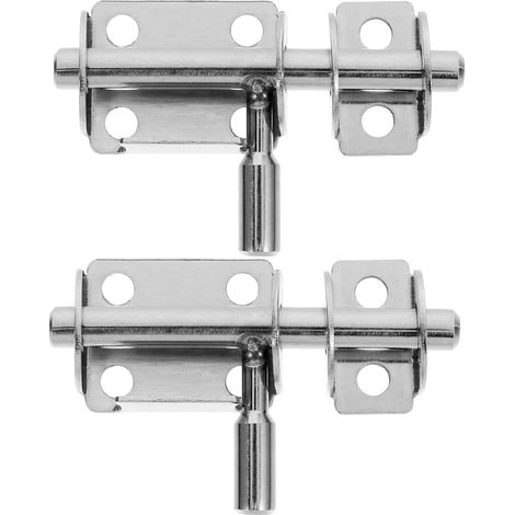 Verrous de porte en acier inoxydable épais - Boucle de verrouillage antivol (2 pièces) - Verrous de fenêtre pour la sécurité de la maison (1/5)