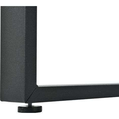 Ensemble table et chaises, 5 pièces, 1 table + 4 chaises, 180 x 80 x 75cm, velours et MDF, noir (1/5)