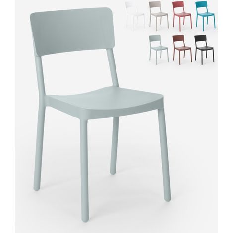 Ahd Amazing Home Design – Chaise de jardin empilable en polypropylène et fibre de verre – Capacité 150 kg – Dimensions 41x45x81 cm – Pour bars et restaurants