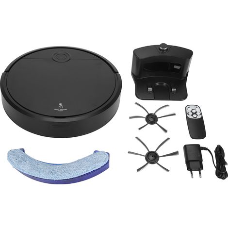 Aspirateur robot et laveur de sols combinés, aspiration puissante, rechargeable, multifonction 3 en 1 (1/5)