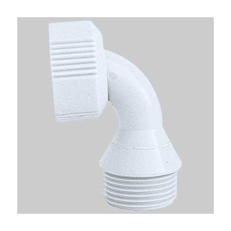 RACCORDO CURVO IN NYLON GIREVOLE PER TUBI CARICO LAVATRICE/LAVASTOVIGLIE  3/4 M x 3/4 F     MADE IN ITALY