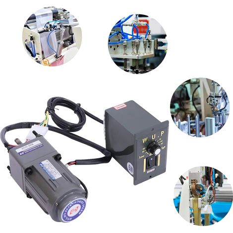 Motor de accionamiento, 220 V, 6 W de potencia, velocidad de 0 a 1400 rpm, relación de reducción de 20K, carcasa de aleación de aluminio. (1/5)