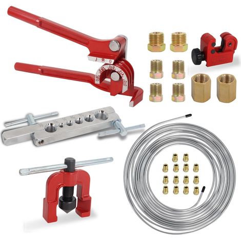 Outil Évasement Tuyau de Frein, Kit avec 76cm 4,76 mm Conduite et Raccords (1/5)