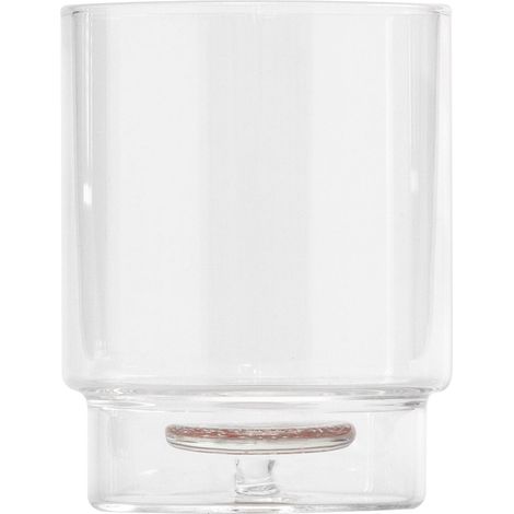 Teca Terrazzo Set De 6 Verres Tumbler En Verre Borosilicaté, Décoration Abstraite Interne, Double Paroi Empilable, Couleur Rouge Et Bleu, 142Ch (1/3)