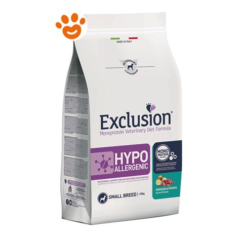 Exclusion Dog Hypoallergenic Adult Small Breeds Cervo e Patate - Exclusion Dog Hypoallergenic Adult Small Breeds Cervo e Patate - Any, Sacco Da 2 Kg