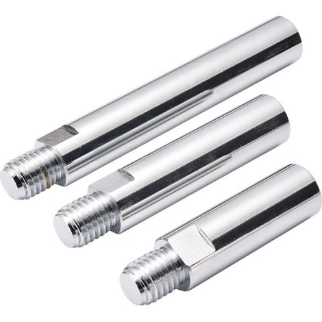 Jeu de 3 rallonges pour meuleuse d'angle, tige d'extension filetée pour plaque d'appui, accessoire de rallonge pour polisseuses rotatives (longueur M5/8-11) [80/100/140 mm] (1/5)