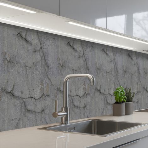 Kitchen Splashback Old - Concrete - Wall 400x60 cm
