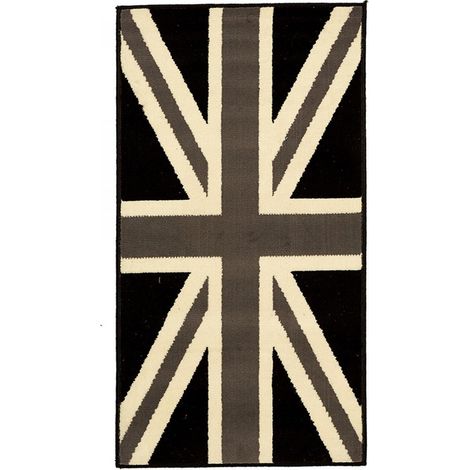 Tapis enfant tissé 200x290 gris rectangle LYN1 UNIONJACK (1/4)