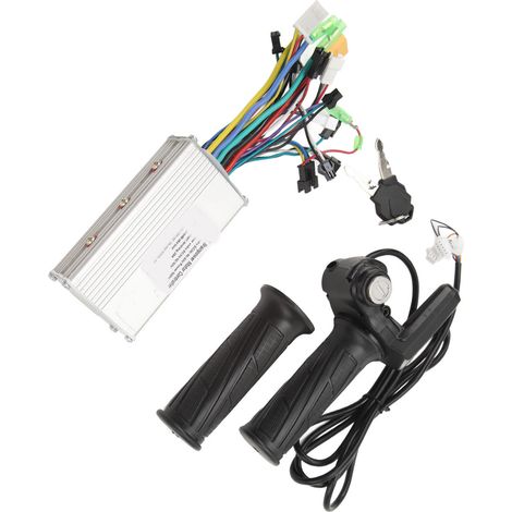Kit de conversion pour vélo électrique : contrôleur 36 V/48 V 500 W 28 A, onde sinusoïdale, 3 modes, sans balais, panneau 805, poignée d’accélérateur rotative. (1/5)