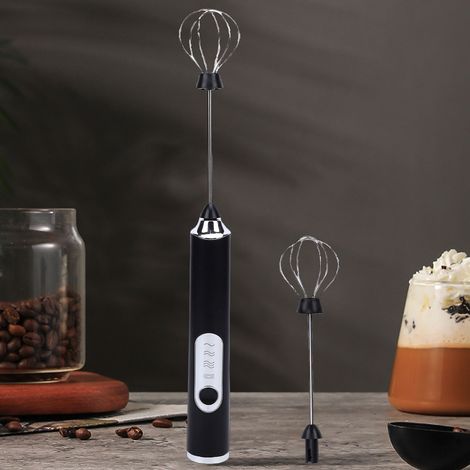Noir moderne, batterie rechargeable longue durée, maintien de température 12h, acier inoxydable 304, café crèmeux maison - Mousseur à lait électrique - pour les amateurs de thé bio (1/5)
