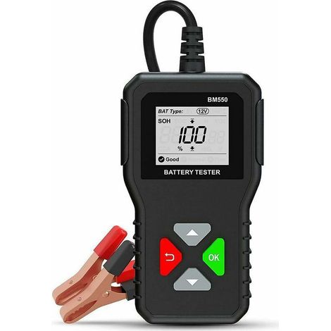 Testeur de batterie 1 6V 12V 24V 100-2000 CCA 2Ah-220Ah Analyseur de batterie numérique pour voiture/camion. (1/4)