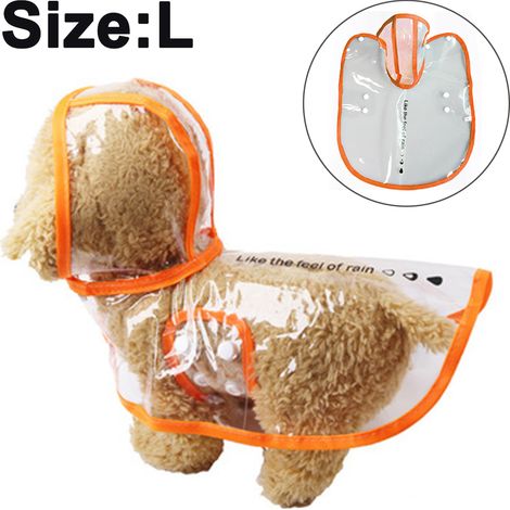 Imperméable Chien Avec Capuche - Vêtement De Pluie Transparent En Pu - Pour Chiens Et Chats Petits Et Moyens - 1 Pièce (1/5)
