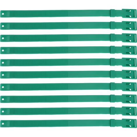 Lot 10 colliers chèvre – PU – 23 pouces – réglable – vert – vache / cheval / mouton (1/5)