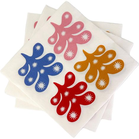 Serviettes en papier de Noël pétales 33x33 cm 20 pièces julklap duka (1/3)