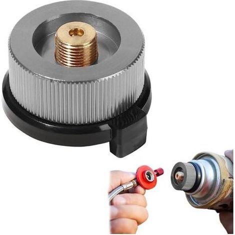 Pair CSPARKV 1 PCS Adaptateur de Cartouche de Gaz pour Rechauds de Camping, Adaptateur de Cartouche de Gaz à Bouteille de Gaz, Adaptateur. (1/4)