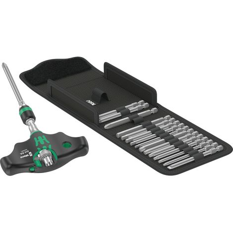 Wera Kraftform Kompakt 400 RA Set Imperial 1 Bit-Schraubendreher 17teilig Kreuzschlitz Phillips, TO