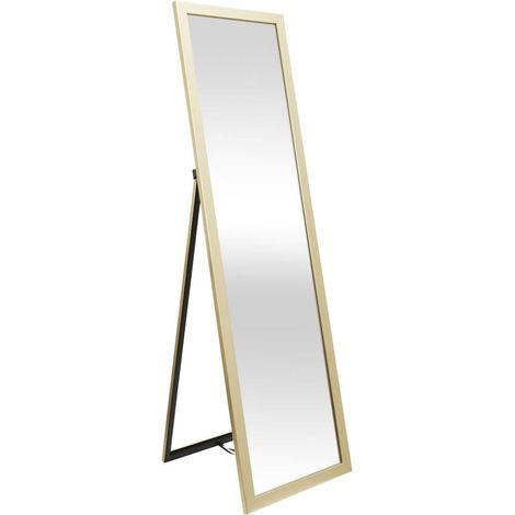 Miroir sur Pied Doré Design Raffiné 122 cm Or (1/5)