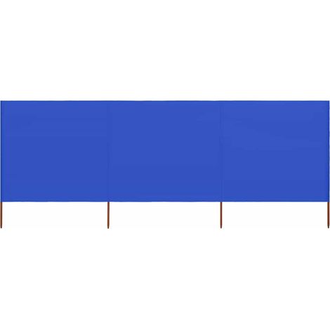 3-teiliges Windschutzgewebe 400 x 120 cm Azurblau