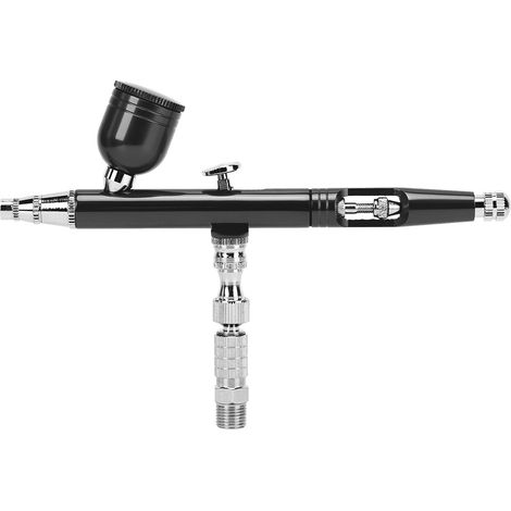 Pistolet aérographe à peinture avec réglage externe, outil de pulvérisation DIY pour la création de t-shirts publicitaires (noir) (1/5)