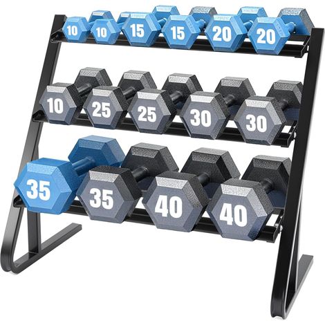 Trintion Heavy Duty 3 Tier Adjustable Dumbbell Rack 1100LBS Weight Capacity Dumbbell Storage Stand Holder Free Weights Organizer for Home Gym with Non-Slip Floor Protection (1/5)