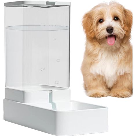 Automatischer Katzenfutterspender Automatischer Katzenfutterspender Auslaufsicherer 4-Liter-Wasserbrunnen mit einstellbarer Futterstation für Katzen und Hunde