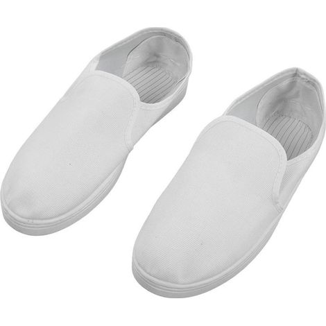 Chaussures de sécurité PVC Toile Blanche Taille 42 Antistatiques Confortables Atelier Électronique Salle Blanche (1/5)