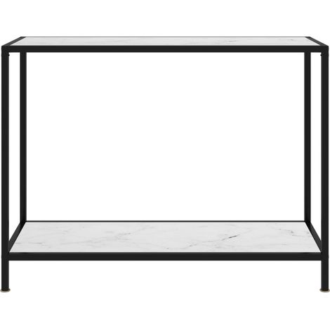 Maison Exclusive - Tavolo Consolle Bianco 100x35x75 cm in Vetro Temperato