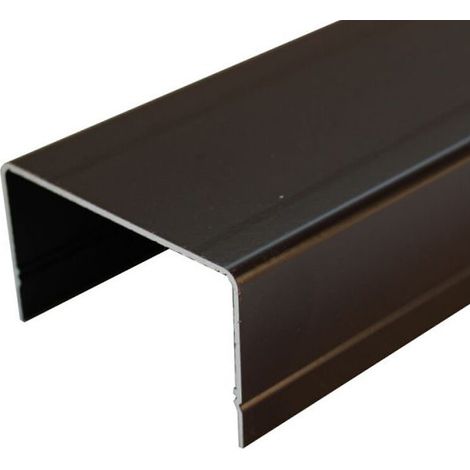 Slid'Up By Mantion – Carter d'habillage SLID'UP WINEO en aluminium brun RAL 8019 – Longueur 800 mm – Capot recoupable pour motorisation de volet (1/3)