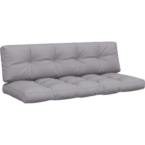 Coussins de palette lot de 2,Coussins d'extérieur gris tissu CFW579366 (1/5)