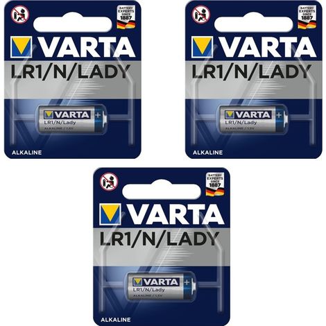 .3 Piles Varta LR1 Lady MN9100.
