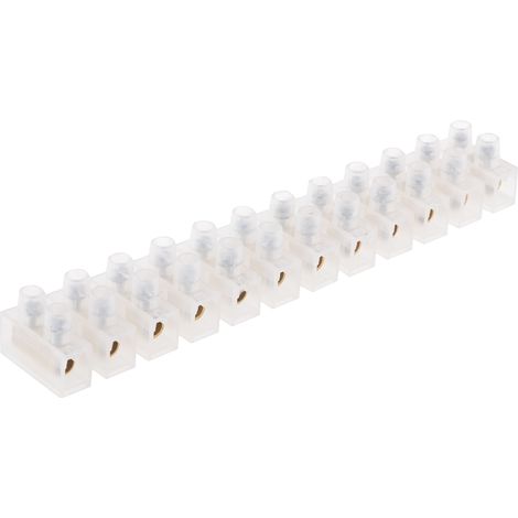 Bornier de raccordement RS PRO, 12 pôles , A visser, 10mm², 10 57A ( Prix pour Paquet de 5 ) (1/2)