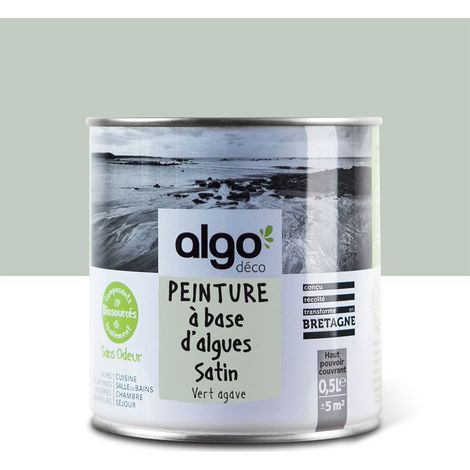 Peinture écologique Algo - Satin - Vert Agave - 0.5L (1/5)