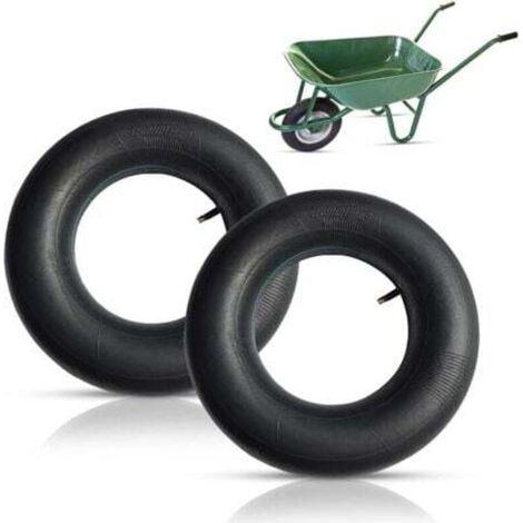 Wheelbarrow Inner Tube, 2 Pieces Wheelbarrow Inner Tubes 4.80/4.00-8, for Hand Cart, Transport Cart, Garden Cart, Lawn Mower (Black) (1/4)
