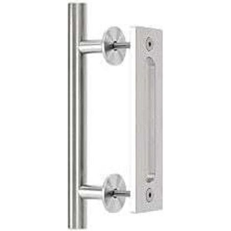 Poignée de porte de grange , XU, Poignée de porte coulissante, Poignée de porte, Poignée de porte coulissante, Argent - KZQ