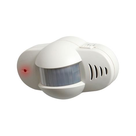Durchgangsmelder,incl. 9V Batt mit Bewegungsmelder, weiß