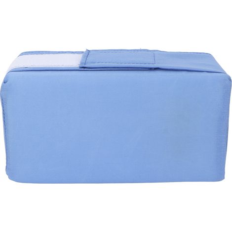 Beinkissen für Seitenschläfer, aus abnehmbarem, weichem Schaumstoff, mit Gurt zur Druckentlastung und Fixierung der Knie, blaue Farbe (1/5)